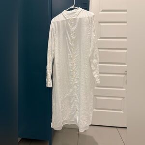 CP Shades Maxi Shirt Dress White